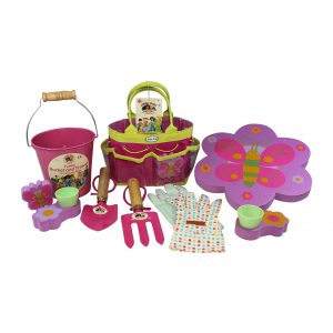 childrens gardening tool set pink